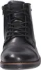 A close-up, front-facing view of a black leather boot. Produktbild-Vorschau