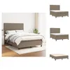 vidaXL Boxspringbett mit Matratze Taupe 140x190 cm Stoff -  Produktbild-Vorschau 1