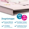 itenga Zeugnismappe Motiv Einhorn Wasserfarben  - DIN A4 Produktbild-Vorschau 2