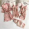 5PC Schlafanzug Damen Pyjama Set Mode Dessous Unterwäsche Produktbild-Vorschau 2