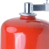 A close-up view of the top of a red expansion vessel with a silver mounting bracket attached. Voir les images du produit