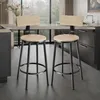 Two bar stools are placed in a modern kitchen setting with a large window in the background. Náhled obrázku produktu