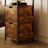 Nachttisch, Schlafzimmertisch, Kommode mit 2 Schubladen, Produktbild-Vorschau 2