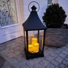 XXL Laterne Windlicht Stalllaterne Gartenlaterne + 3 LED Kerzen Timer H59xB24cm Produktbild-Vorschau