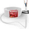 25 m di cavo flessibile in plastica H05VV-F 2x1 bianco Cavo Anteprima dell’immagine prodotto 1