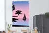 MuchoWow® Poster Boot - Palme - Nacht - Sommer 120x180 cm - Produktbild-Vorschau 2