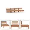 The Living Store Garten-Mittelsofas 4 Stk. Honigbraun Produktbild-Vorschau 7
