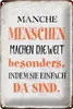 Blechschild Spruch 20x30cm manche machen die Welt besonders Produktbild-Vorschau 2