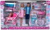 A toy doll family set in a box, featuring parents, a baby, a stroller, and nursery accessories. Náhľad obrázku produktu