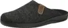 A single gray felt slipper with a brown leather accent is shown against a white background. Produktbild-Vorschau