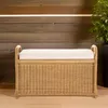 KRINES HOME Rattan Sitzbank Sitzhocker mit Stauraum Produktbild-Vorschau 2