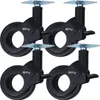 4er Set Lenkrolle Ø 60mm Design-Möbelrolle Schwarz Produktbild-Vorschau 1