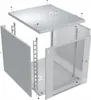 An exploded view of a server rack cabinet, showing its components before assembly. Voir les images du produit