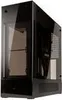A black computer tower case with a glass side panel. Produktbild-Vorschau