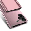 A rose gold smartphone case is shown from a diagonal angle, highlighting its reflective surface and camera module. Produktbild-Vorschau