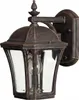 Outdoor Wandleuchte Braun Antik Aluminium Glas IP44 H:26,5 Produktbild-Vorschau 3