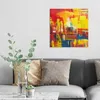 DEQORI Hybrid Leinwand Bild 50x50 cm 'Feuerwerk der Farben' Produktbild-Vorschau 3