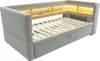 Łóżko tapicerowane Sweiko sofa rozkładana 90/180*190cm, Podgląd zdjęcia produktu 4