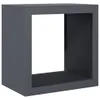 A dark gray metal cube-shaped shelf unit with an open front. Anteprima dell’immagine prodotto