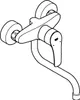 A line drawing of a wall-mounted faucet. Anteprima dell’immagine prodotto
