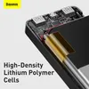 Close-up view of the internal components of a power bank, highlighting the high-density lithium polymer cells and USB ports. Podgląd zdjęcia produktu
