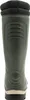 The back view of a green Dunlop winter boot with a black padded collar. Náhľad obrázku produktu