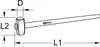 KS Tools 142.6400, Vorschlaghammer, Stahl, Holz, 4,44 kg, 4 Produktbild-Vorschau 2