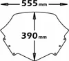 ISOTTA tmavě tónované čelní sklo 390x555mm pro YAMAHA Náhled obrázku produktu 2