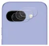 A close-up view of a smartphone's camera lens area with protective films placed over it. Produktbild-Vorschau