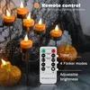 LED čajové svíčky, dobíjecí, sada 12 kusů, oranžové Náhled obrázku produktu 4