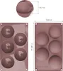 Extra große 5-fach-Halbkugel-Silikonform, 3 Packungen Produktbild-Vorschau 9