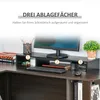 Vinsetto Monitorständer Länge Winkel verstellbar doppelter Produktbild-Vorschau 7