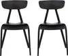 Two black chairs are shown side by side against a white background. Podgląd zdjęcia produktu