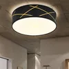 LED Deckenleuchte, schwarz, rund, goldfarben, 40 cm Produktbild-Vorschau 1