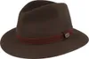 Borsalino feiner Hasenhaarhut Rustico Traveller mit Lederband in braun