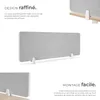 Cloison de bureau Noisy avec coins arrondis - 160 x 40 cm, Voir les images du produit 4