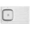vidaXL Spüle mit Abtropffläche Set Silbern 1000x600x155 mm Produktbild-Vorschau 2