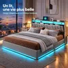 INONEFT Polsterbett Boxspringbett 140x200 cm mit LED und Produktbild-Vorschau 10