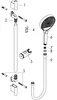 hansgrohe Brauseset, Rainfinity, 3jet, Stange 90cm, Produktbild-Vorschau 3