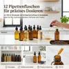 gouveo 6er Set Pipetten-Flaschen 100 ml aus Braunglas - Produktbild-Vorschau 2