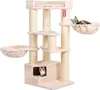 Kratzbaum Vancouver beige ca. 65x55x140 cm mit Kuschelhöhle Produktbild-Vorschau 1