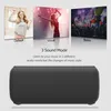 A product image showcasing a portable speaker with three different sound modes illustrated by images of people and crowds. Produktbild-Vorschau