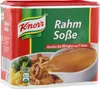 A product box for Knorr Rahm Soße, showing a serving suggestion. Produktbild-Vorschau