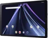 A tablet computer is shown from a slightly angled front view, displaying its screen with a colorful abstract wallpaper and several app icons. Produktbild-Vorschau