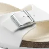 Birkenstock Madrid Damen-Pantoletten in Weiß – weite Produktbild-Vorschau 3