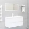 vidaXL Vanity Unit White 90x38,5x45 cm Drevo Materiál Náhľad obrázku produktu 3