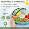 Rice Serviertablett mit Deckel - Türkis Zitrone Produktbild-Vorschau 2