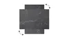 A dark marble-patterned metal board with arrows indicating rotation. Podgląd zdjęcia produktu