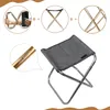 Collage showing a portable folding stool and details of its construction. Produktbild-Vorschau