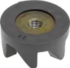 A close-up studio shot of a black blender coupling with a metal threaded insert. Produktbild-Vorschau